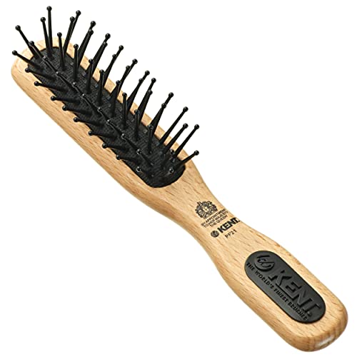 Kent PF21 Micro-Phine Detangler Brush for Hair Care - Hair Brush and Scalp Brush Hair Growth Massager - Detangling Brush and Curly Hair Brush, Wet Hair Brush, and Dry Brush-Hair Growth Scalp Massager
