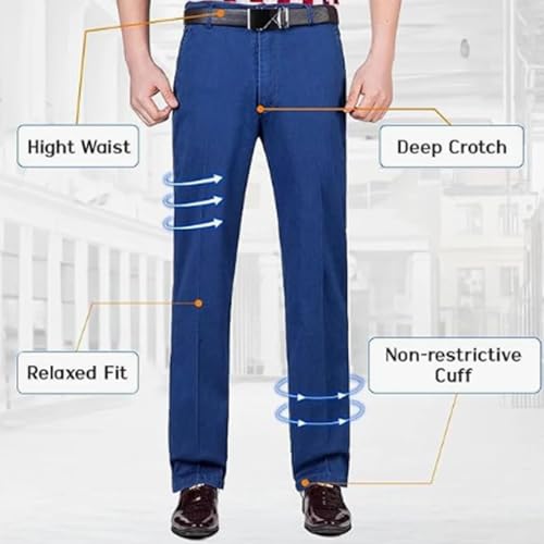 Jett Jeans for Older Men, Jettjeans3 - Men's Classic Straight Fit Stretch Jeans, Jetjeans Stretch Denim Jeans Over 604