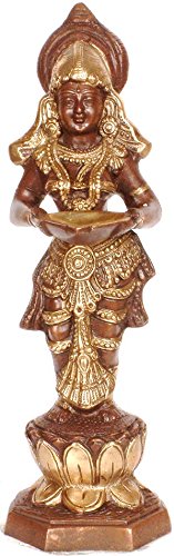 Exotic India Deep Lakshmi - Brass Statue