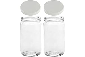 Quart Mason Jars 32oz | Wide Mouth Glass Jar Lids