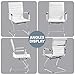 Yaheetech Faux Leather Office Reception Chair Without Wheels Mid Back Ergonomic Guest Chairs for Conference Reception Room Waiting Room, Set of 2 White