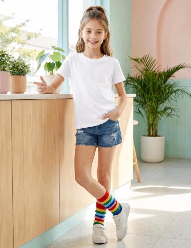 Image of Girls Cotton Long /Short Sleeve T Shirts Casual Classic Top 3-14Y