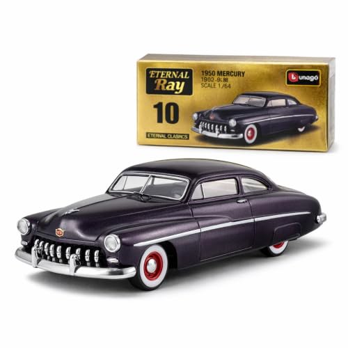 Image of Wizplex Bburago Official Licensed 1950 Mercury 1:64 Scale Die Cast Metal Toy Car with Sealed Body Casting - Collectible Miniature Model for Display and Gifting, Ages 3 and Up