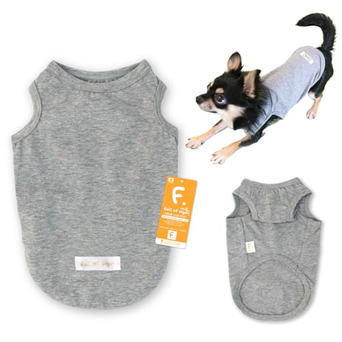 小型犬 シンプル ベア天 インナー タンクトップ 抜け毛対策 犬の服 フルオブビガー 13/グレー杢 NL