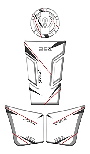 Paraserbatoio 3D Benelli TRK 251 kit blanc protège réservoir