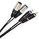 Plugger Kabel XLR-Stecker 3B/Cinch-Stecker 3 m schwarz
