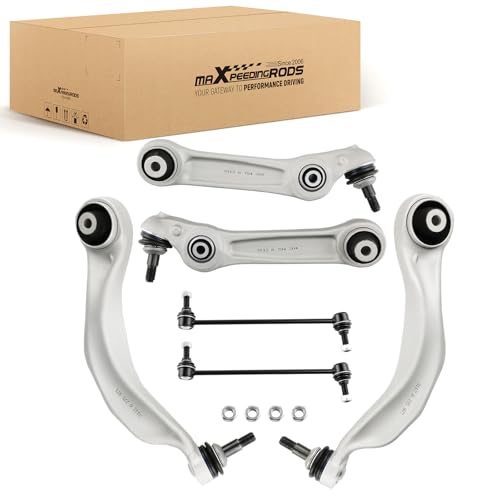maXpeedingrods 6Pcs Front Lower Upper Wishbone Control Arms for Bmw 5-Series F10 F11 F07 F18 6-Series F06 F12 F13