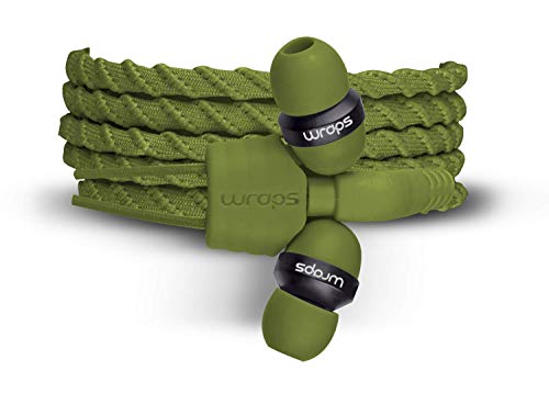 Wraps Wearable Braided Wristband Headphone Earbuds, Talk Camo (WRAPSCCAM-V15M)