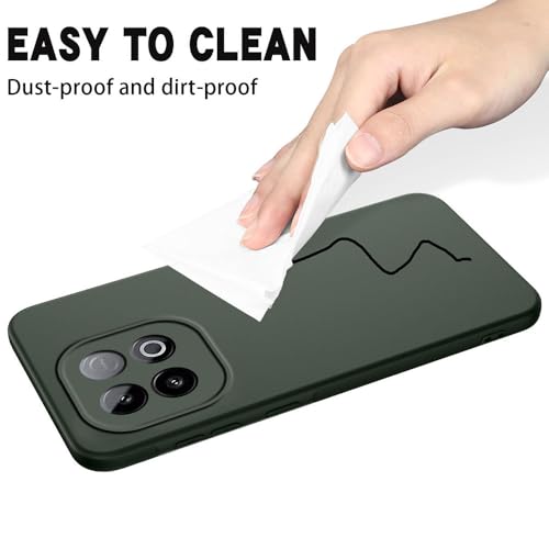 Image of Back Cover for iQOO Neo 10 5G | Full Camera Protection | Premium Liquid Silicon Case | Flexible Bumper Case for iQOO Neo 10 5G (Military Green)