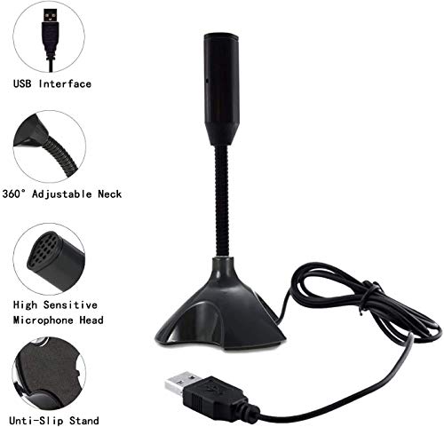 Storin Mini Speech Microphone with USB Connector Stand for PC Laptop Desktop - Image 4