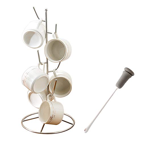 MNSSRN-KPQ Edelstahl-Baum-Becherhalter, einfache und praktische Haushalts den Kopf gestellt Becherhalter-Küche Esszimmer Storage Rack ablassen Rack Rack,A Cover