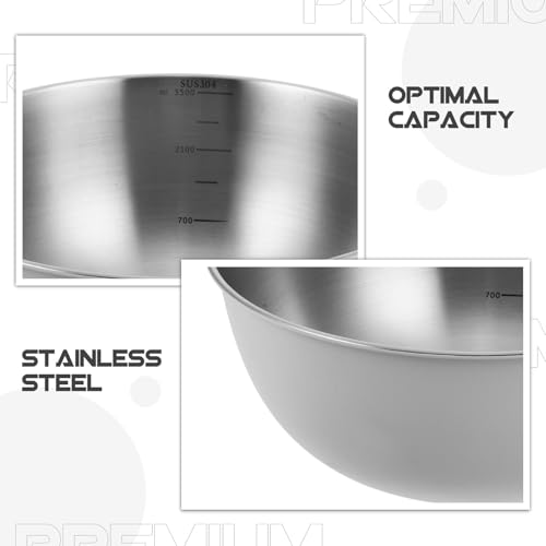 Bowl grande de acero inoxidable 26 cm para mezclar miniatura 7