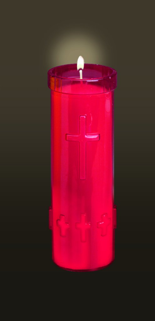 15-P Free Standing Devotional Candles (Red)