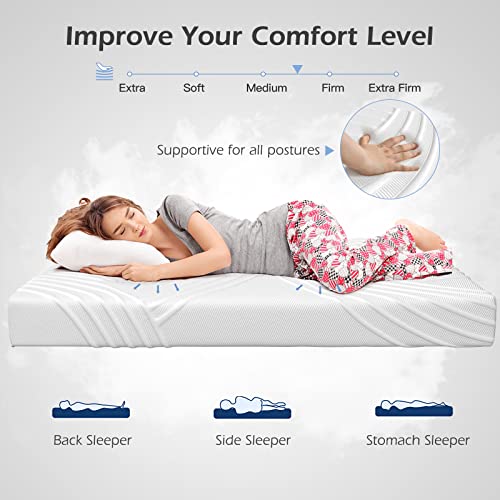 Giantex Memory Foam Mattress, 8 Inch Mattress Queen With Gel Infused Memory Foam For Cool Sleep & Pressure Relief, Certipur-Us Certified, Firm Bed Mattress In A Box #TOP28