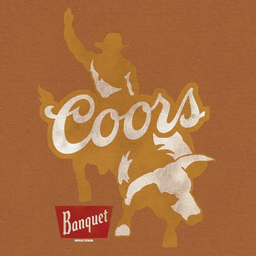 Tee Luv Men's Coors Banquet Beer Shirt - Double Sided Coors Rodeo Bull Rider Tee4