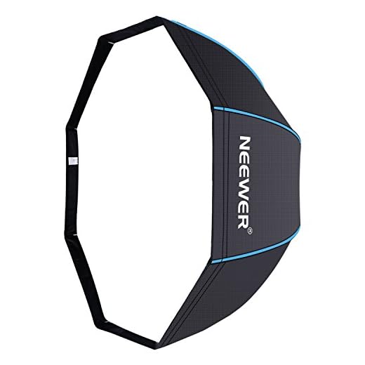 Neewer 120 cm/47 tum åttaktigt softbox-paraply med röda kanter och bärväska för porträtt- eller produktfotografering, lämplig för Canon Nikon Sony Speedlite, studioblixt (svart/blå)