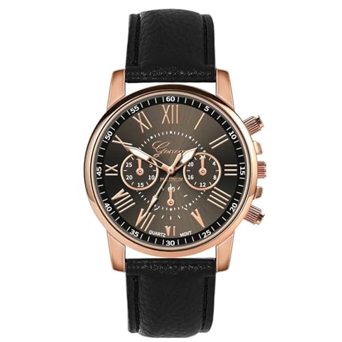 Orologio da polso analogico al quarzo, da donna, in pelle,...