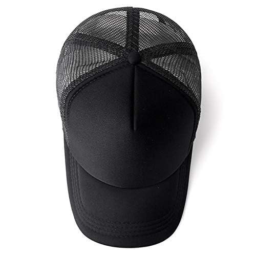 Image of Black Baseball Cap with Leather Patch, Casual Unisex Sports Hat, Adjustable Fit-Free Size