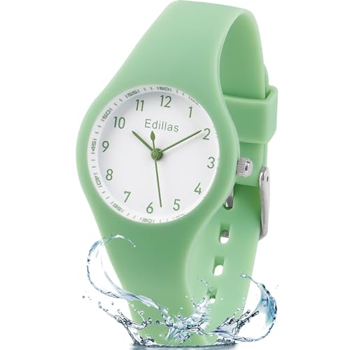 Edillas Kinderuhr Analog für Jungen Mädchen,wasserdichte Armbanduhr Jungen...