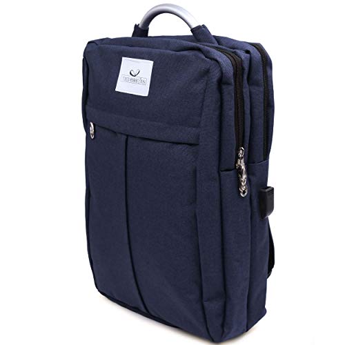 Image of TIED RIBBONS 20 LTR Slim Laptop Bag Backpack with 3 Compartment and USB Charging Point(Blue)-Fits up to 15.6-inch Laptop