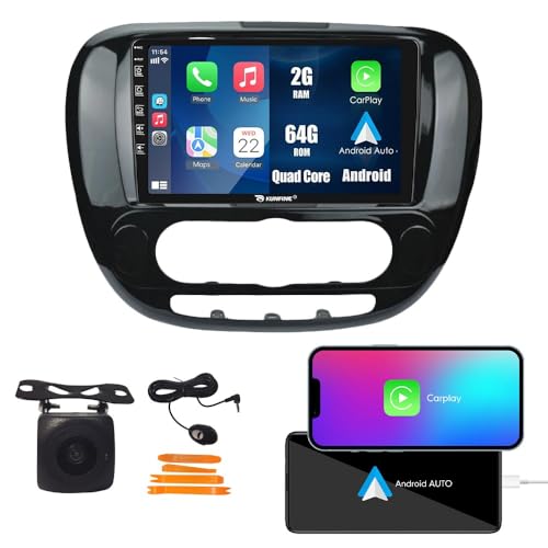 Kunfine Car CarPlay Android Auto Navigation Stereo GPS Radio Reverse Camera Display 9