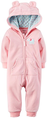 Image of Carter's Baby Girls' 1 Piece Hooded Footies and Rompers