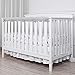 TILLYOU 1-Pack Padded Baby Crib Rail Cover Protector Safe Teething Guard Wrap for Long Front Crib Rails(Measuring Up to 8