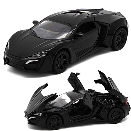 Image of DEUSON ECOM 1:32 Lyken Hyper Toy Car Diecast Metal Car Model Cars for Kids Sound and Light Pull Back Openable Door