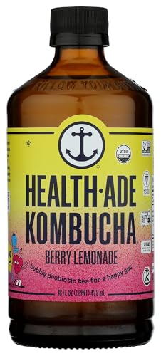 Health Ade, Kombucha Lemonade Berry Organic, 16 Fl Oz
