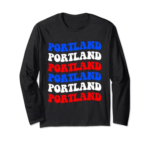 410ivoUv+8L._SL500_ I Love Portland Jersey, American Flag USA State Portland Long Sleeve T-Shirt