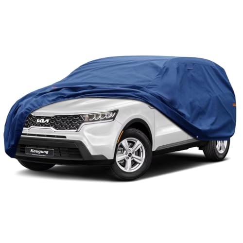 Image of Kaugung Heavy Duty SUV Cover Custom Fit for Kia Sorento (2002-2025),SUV Car Cover Waterproof All Weather with Anti-Theft Lock,Sun, Rain, Dust & Snow Protection.(USA Warehouse,Within 3-7 Days)
