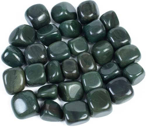 Juego de piedras pulidas de aventurina verde de 1 lb de Crocon y juego natural a granel para curación con Reiki, regalo para equilibrar los chakras, tamaño: 20-25 mm