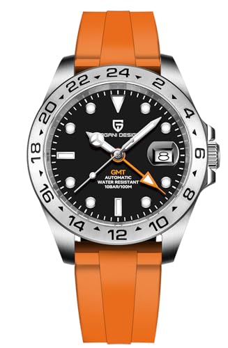 Pagani Design Watches Men GMT Automatic Self-Winding Mechanical Analog Sapphire Sports Waterproof...
