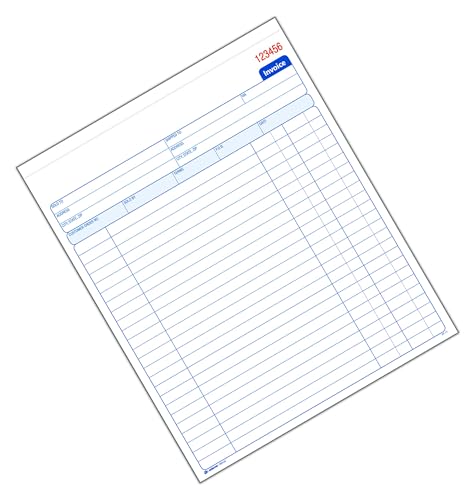 adams invoice book 8-38 x 10-1116 inches 2-part carbonless whitecanary 50 sets per book d8140
