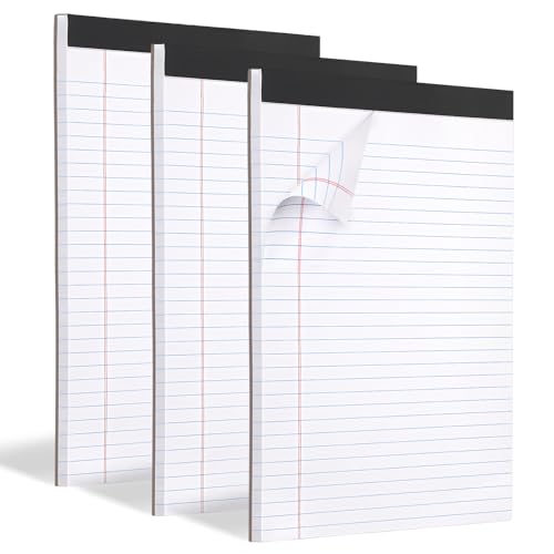 3 Pack Legal Pads Refills Note Pads, Writing Pads 8.5 x 11 Inches, Memo Pads Lined Writing Note...