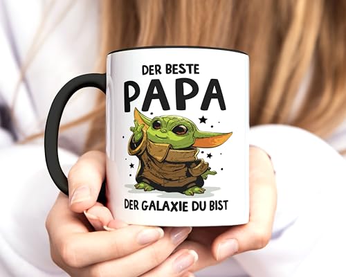 MoonWorks Tasse Geschenk Papa Sprüche Geschenkidee Vatertag Lustig Motiv Baby- mit Spruch Weiss-innen-schwarz standard – Ansicht 4