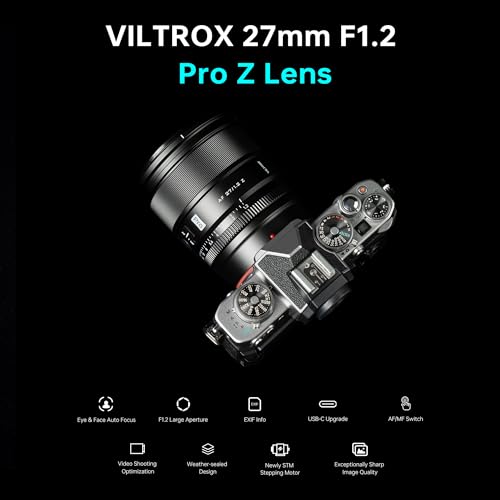 Image of VILTROX 27mm F1.2 Pro Level Z Mount Lens - Autofocus, Large Aperture APS-C Lens Compatible with Nikon Z9 Z8 Z7 Z6 Z5 Z50 Z30 ZFC Cameras