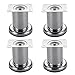 4 Packs Pieds de Table de Meubles,Pattes de Meubles en Métal,Canapé Jambe,Pieds D'armoire en Acier Inoxydable de Remplacement,pour Armoire,Cabinet,Bureau,Table Basse,avec Vis de Montage,Argent(8cm)