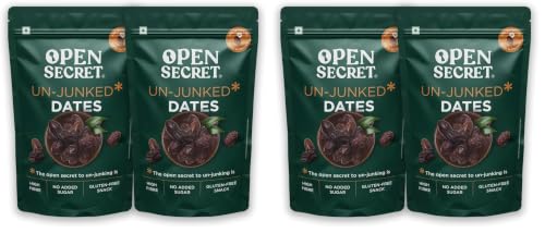 Image of Open Secret Dates | 1kg | Healthy Snacks, Khajoor, Khajur, Dry Fruits, Dates with No Added Sugar Healthy Food & Nutritious (500gm x 2) (Pack of 2)