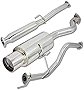 DNA MOTORING CBE-AI942RS Stainless Steel Cat Back Exhaust System [Compatible with 94-01 Acura Integra, Do Not Fit GS-R and Type R Models]