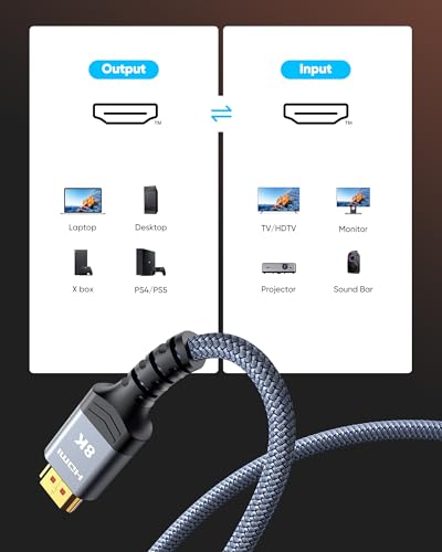 Highwings HW-8K-2M-001 10K 4K Hdmi Cable 48Gbps 6.6Ft/2M thumb #5