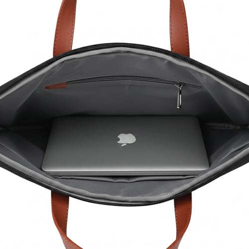 Image of BonKaso Slimline Laptop Sleeve for 14 Inch Laptop | PVC Foam Leather Water Resistant Padded Laptop Cover | Slim Lightweight Laptop Sleeve for Office Travel Men Women - Black