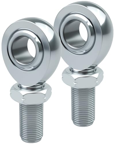 3/4 Heim Joints Rod End Kit .750 Chromoly Left and Right Hand Thread Heim Joint Rod End Kit Stainless Steel with Jam Nut for Steering Shaft Support and Suspension
