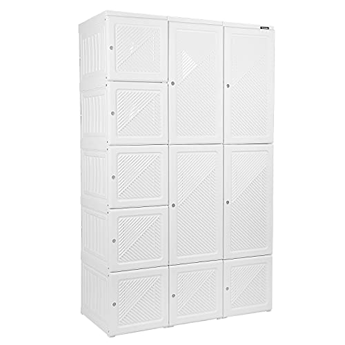 TIKBABA armoire Wardrobe Closet,Baby Closet for Hanging Clothes in Bedroom,Portable Foldable Storage for Locker Room,Odorless Material for Health