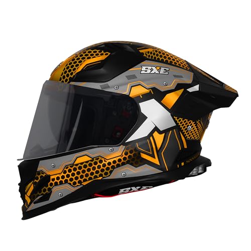 Image of Steelbird SBH-61 SXE X3 Pinlock ISI and Dot Certified Full Face Graphic Helmet for Men and Women with Inner Silver Sunshield
