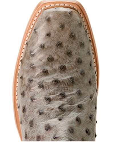 ARIAT Men's Futurity Relentless Exotic Ostrich Western Boot Square Toe - 10053826 11 EE US Grey4