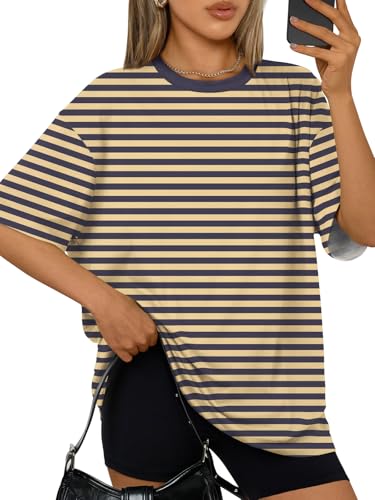 Image of Trendy Queen Womens Oversized T-Shirts Short Sleeves Workout Tops | Casual Summer Gym Tees Plus Size Fashion Clothes 2026
