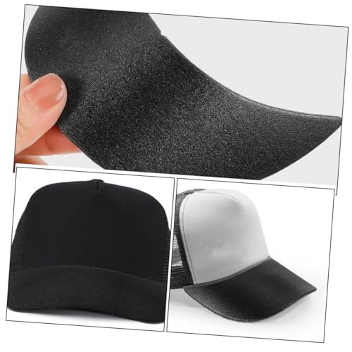 LIFKOME 5pcs Boy Girl's Hat Brim Support Durable Plastic Inserts for DIY Baseball Caps Fashionable Visor Enhancements for Boy Girl Headwear Black3