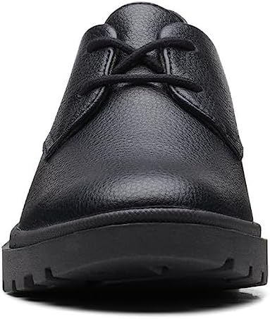 Clarks Women's Calla Ruby Oxford Flat, Black Leather, 8 | Image 2