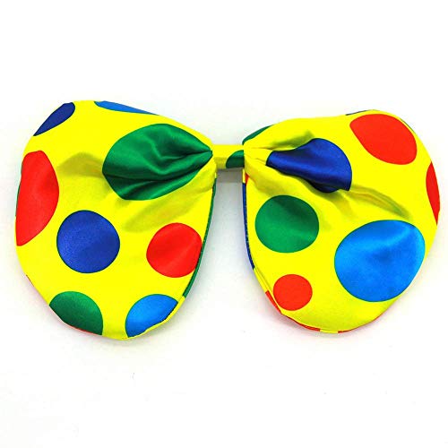 Dress Up America Clown Bow Tie – Oversized Multicolor Polka Dot Costume Accessory for Kids & Adults, Parties & Halloween